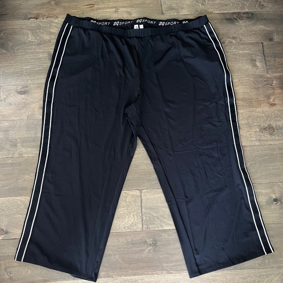 NWOT SG Susan Graver Sport Black Track Pants 5X - Picture 2 of 10